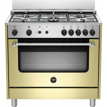 La Germania AMN96 5 G CR V GN Κουζίνα Φυσικού Αερίου 115lt με Εστίες Φυσικού Αερίου Π89.7εκ. Μπεζ